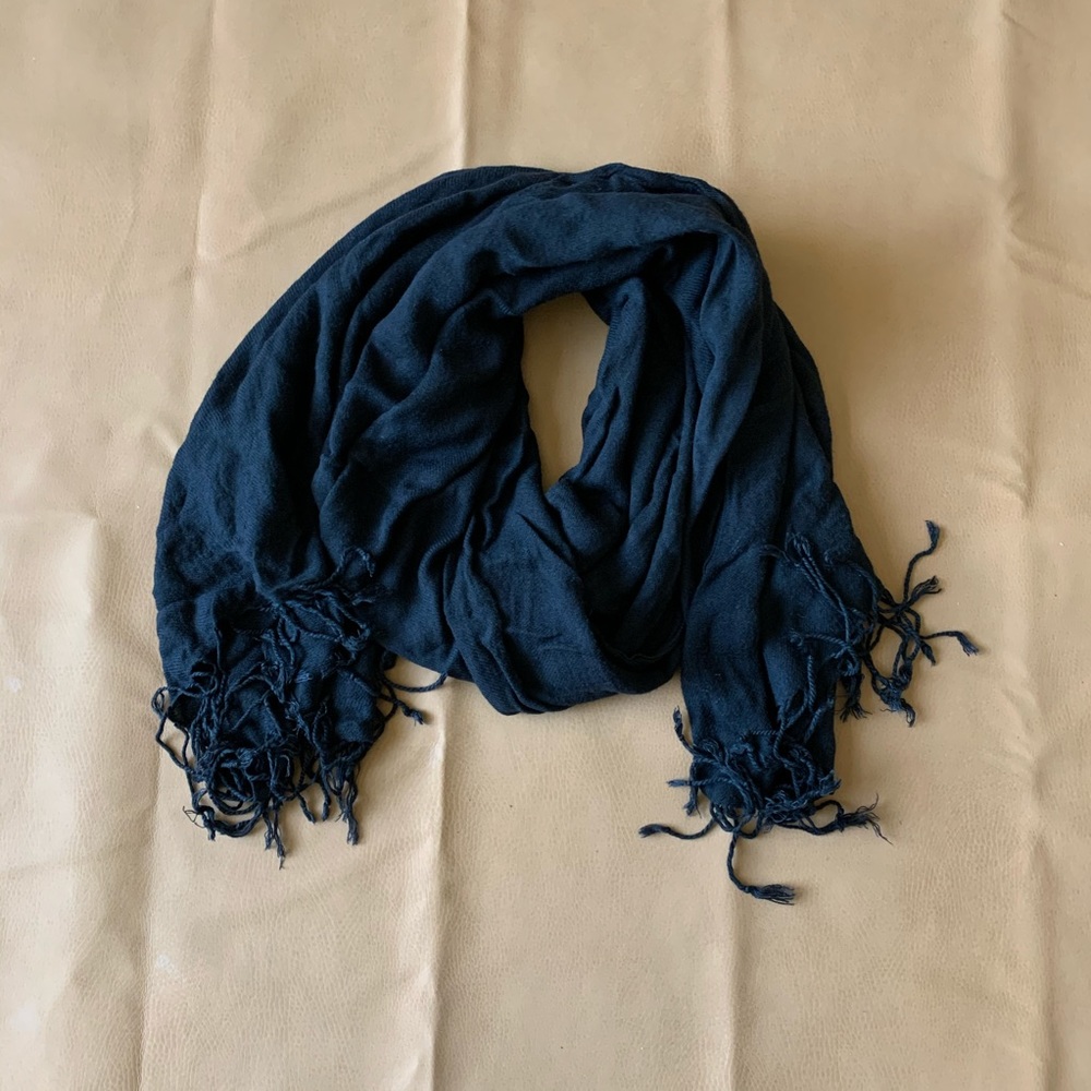 Black Fringe Scarf